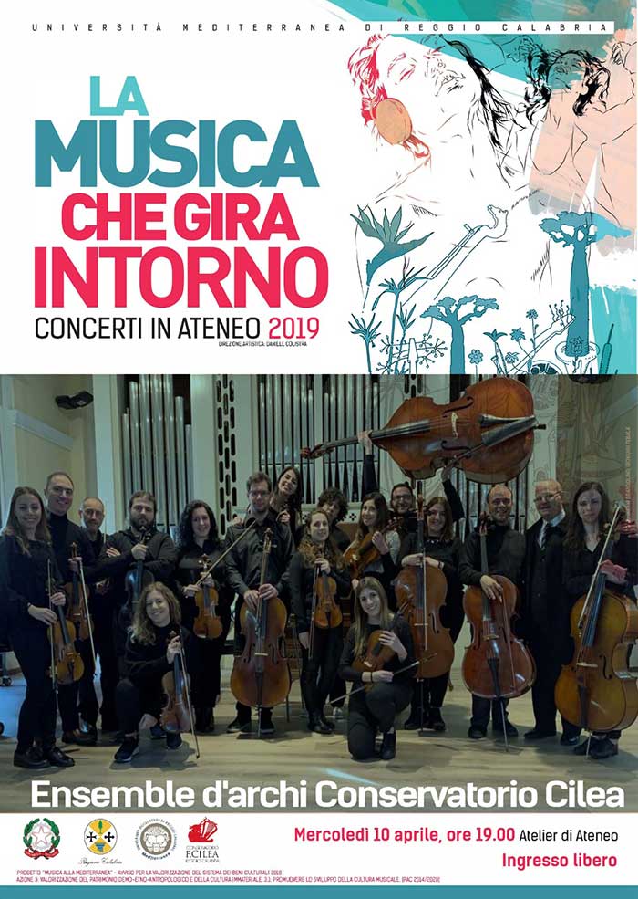 Concerto dell'ensemble di archi del Conservatorio Cilea - 10 aprile 2019 ore 19 Atelier di Ateneo Università Mediterranea Reggio Calabria