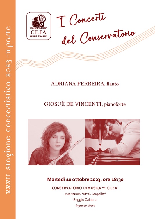w adriana ferreira flauto  10-10-2023 ore 18.30 auditorium del Conservatorio Cilea Reggio Calabra