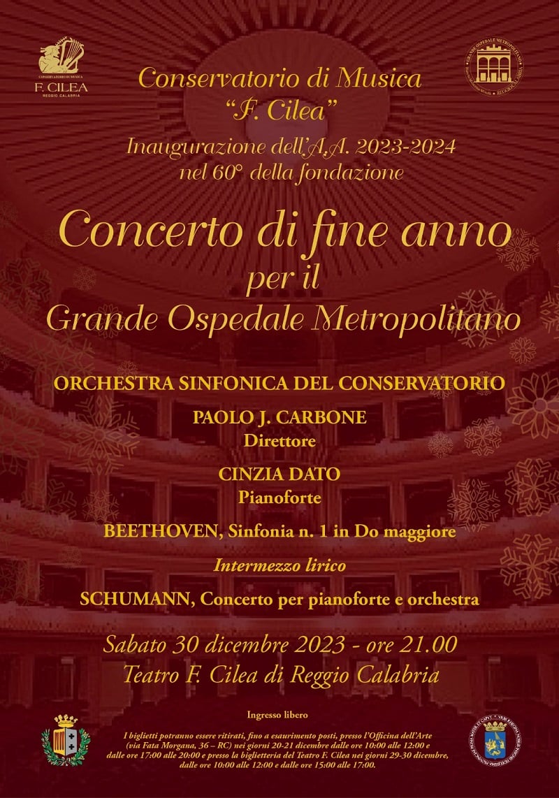 concerto inaugurale A.A. 2023-24 teatro Cilea RC 30-12-2023 ore 21