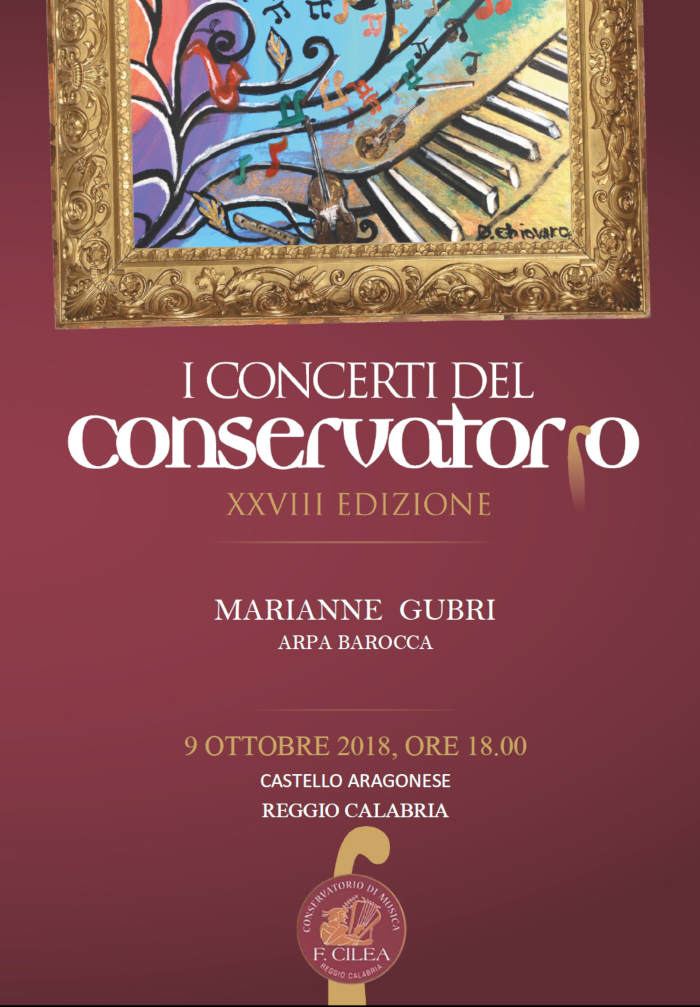Concerto Marianne Gubri 9-10-2018 ore 18 castello aragonese RC