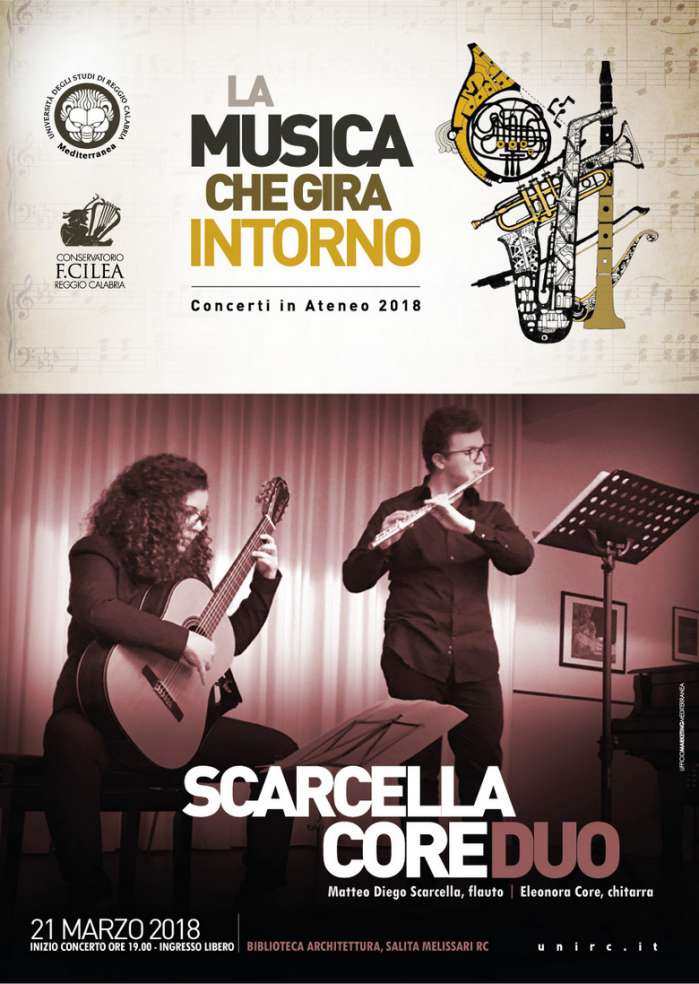 concerto scarcella-core 21-3-2018 flauto e chitarra biblioteca architettura salita melissari rc