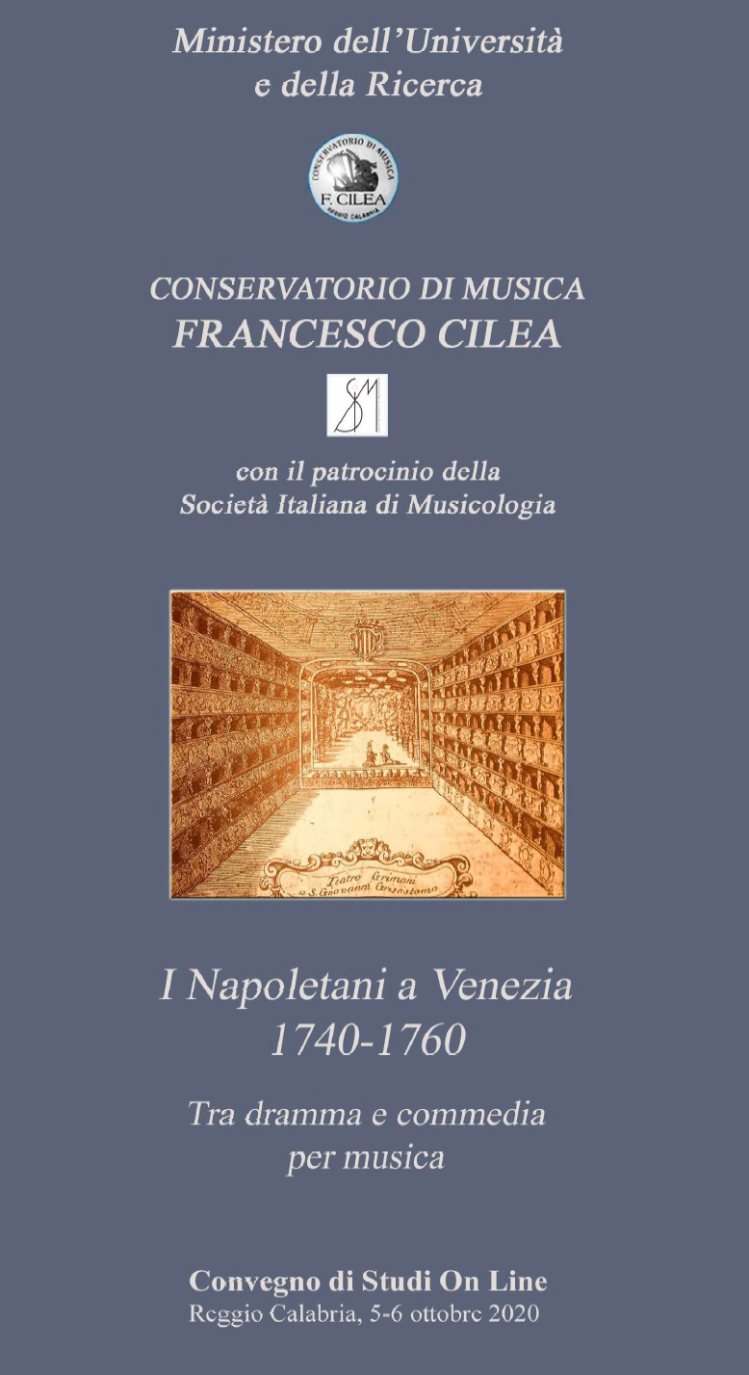 convegno musicologia napoletani a venezia 5-6 ottobre 2020