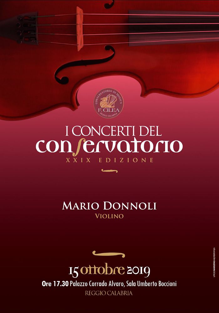 15-10-2019 Concerto di Mario Donnoli, violino-Palazzo Alvaro RC ore 17.30