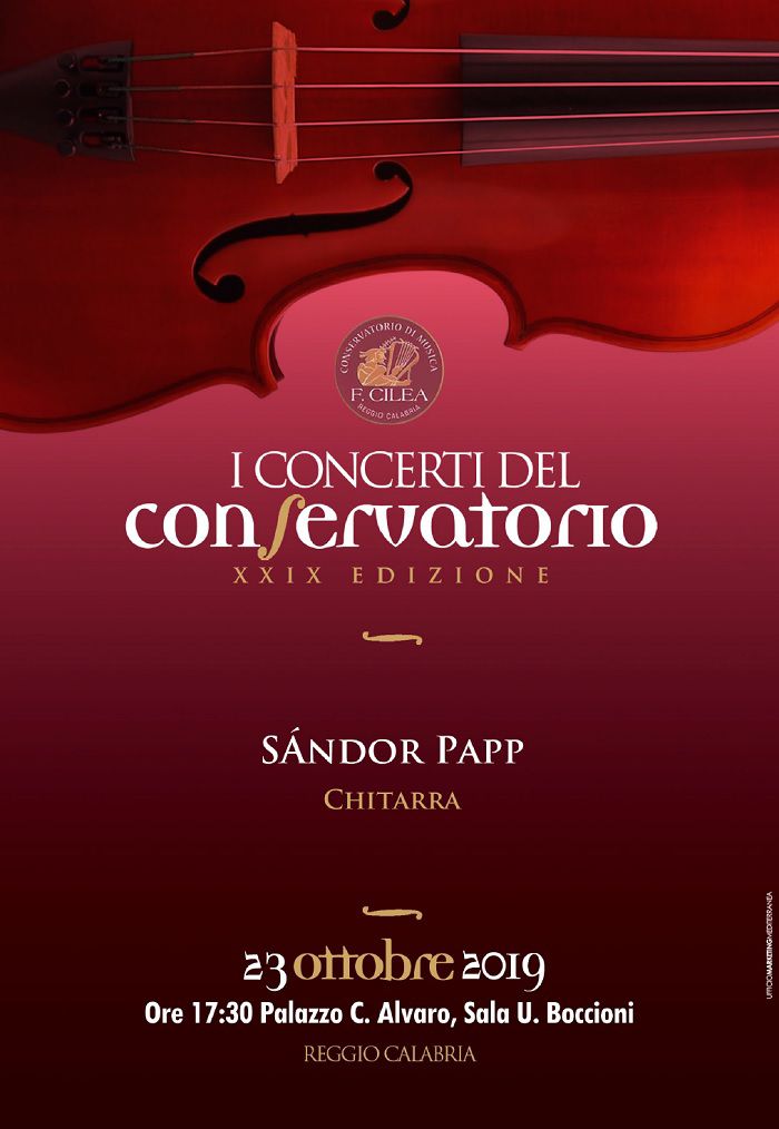 Sandor Papp, chitarra, 23-10-2019 ore 17.30 Palazzo Alvaro
