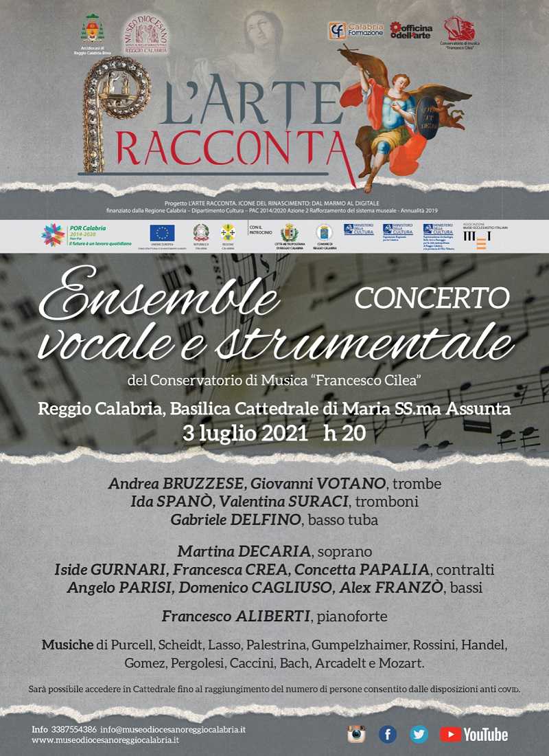 Concerto dell'Ensemble vocale-strumentale del Conservatorio - Cattedrale di Reggio Calabria, 3 luglio 2021, ore 20