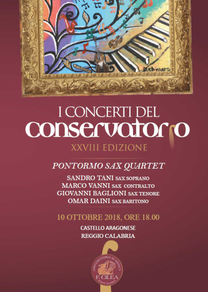 concerto-quartetto-sax-10-10-2018 SANDRO TANI SAX SOPRANO MARCO VANNI SAX  CONTRALTO GIOVANNI BAGLIONI SAX TENORE OMAR DAINI SAX BARITONO