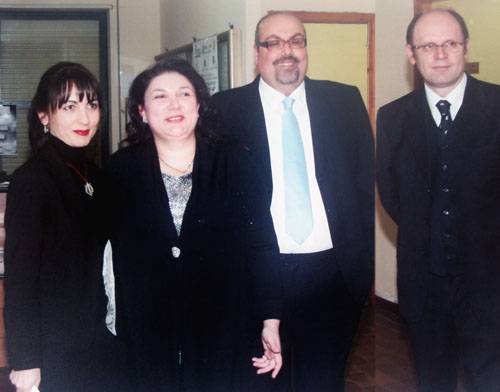 Da sinistra Cinzia Dato, Vittoria Caracciolo, Rino Ascrizzi e Andrea Calabrese